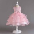 thumbnail image 2 of Penkiiy Robe Sans Manches Brodée en Maille pour Filles, Robe de Princesse pour Occasions Spéciales, 6-7 Ans, Rose en Solde, 2 of 9