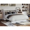 thumbnail image 2 of Pemberly Row Lit Escamotable Moderne Grand en Bois Massif avec Matelas, Blanc, 2 of 19