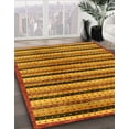 thumbnail image 2 of Ahgly Company Tapis d'Intérieur Carré Abstrait Orange Foncé, 4 Pieds Carré, 2 of 6