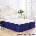 thumbnail image 1 of Solid Color Elastic Bed Skirt Wrinkle Free Dust Ruffle for Twin Queen King US Size, 1 of 4