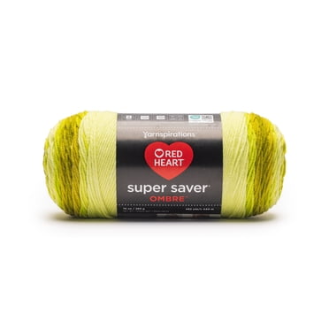 Red Heart® Super Saver Ombre™ #4 Worsted (Medium) Acrylic Yarn, Lime 10oz/283g 482 Yards