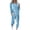 Sky Blue, variant on Enjoytime Winter Outfits for Women Casual Solid Color Long Sleeve Cropped Sweatshirts Lounge Pants Sweat Set Casual Travel Loungewear