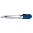 thumbnail image 3 of Mainstays 7" Stainless Steel Locking Mini Tongs with Silicone Tip, Navy, Grey, or Teal, 3 of 10