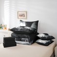 thumbnail image 4 of 7Pcs Nature Tornado Comforter Set Village Pattern Bedding Set Tornado Lightning Bed Sheets Set Cyclone Natural Disaster Theme Bed Set With 2 Pillowcases & 2 Throw Pillow Covers, King, 4 of 5