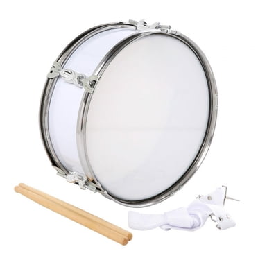 Milaget 13" Snare Drum Educational Toy Percussion Instrument for Children Teens Kids White