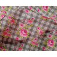 thumbnail image 4 of oneOone Silk Tabby Fabric Leaves & Floral Check Print Sewing Fabric BTY 42 Inches Wide, 4 of 4