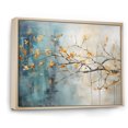 thumbnail image 2 of Designart Large Tree Maple framed wall Art, Orange Blue Maple Tree Glowing Embers I , Tree maple framed wall art decor, Orange Traditional Natural framed wall art, Natural brown color Frame, 2 of 5