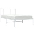 thumbnail image 3 of vidaXL Metal Bed Frame with Headboard White 100x190 cm, 3 of 5