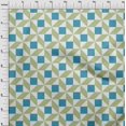 thumbnail image 3 of oneOone Viscose Chiffon Fabric Triangle|Parallelogram & Square Geometric Printed Fabric 1 Yard 42 Inch Wide, 3 of 4