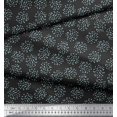 thumbnail image 2 of Soimoi Gray Modal Satin Fabric Dot Abstract Print Sewing Fabric Yard 42 Inch Wide, 2 of 5