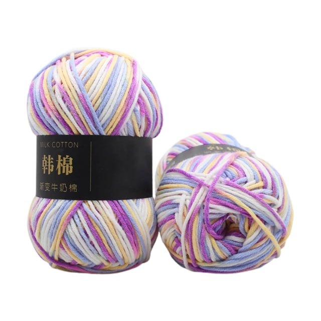 Colorful Hand Knitting 50g Knitting Crochet Milk Soft Baby Cotton Wool Yarn