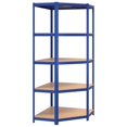 thumbnail image 5 of vidaXL 5-Layer Shelves 2 pcs Blue Steel&Engineered Wood, 5 of 5
