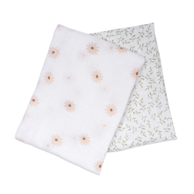 Lulujo - Baby, Infant - Boho Collection - Cotton Muslin Swaddle Blankets - 2 Pack