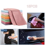 Wipes Absorbent Reusable Fiber Cleaning Cloths for Kitchen and Household – Striped Absorbent Cleaning Cloths for Easy Wipe Down and Quick Drying 15 or 20 Pack