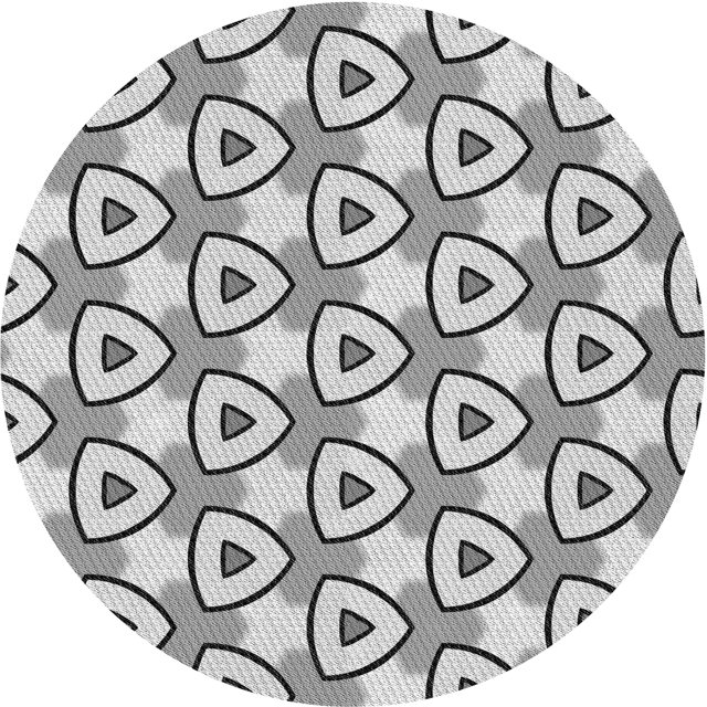 Ahgly Company Tapis Rond Lavable en Machine Intérieur Transitionnel Gris Gainsboro, 3 Pieds Rond