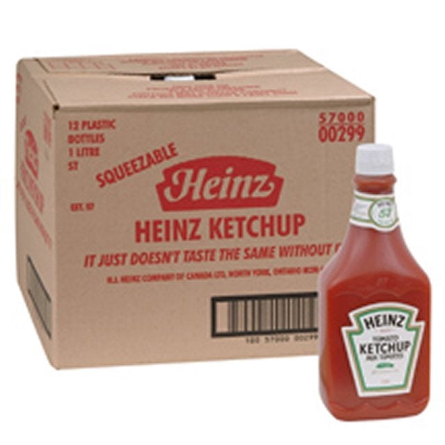 Ketchup Heinz, Bouteille Compressible / 1 L/unité, 12 Unités/caisse