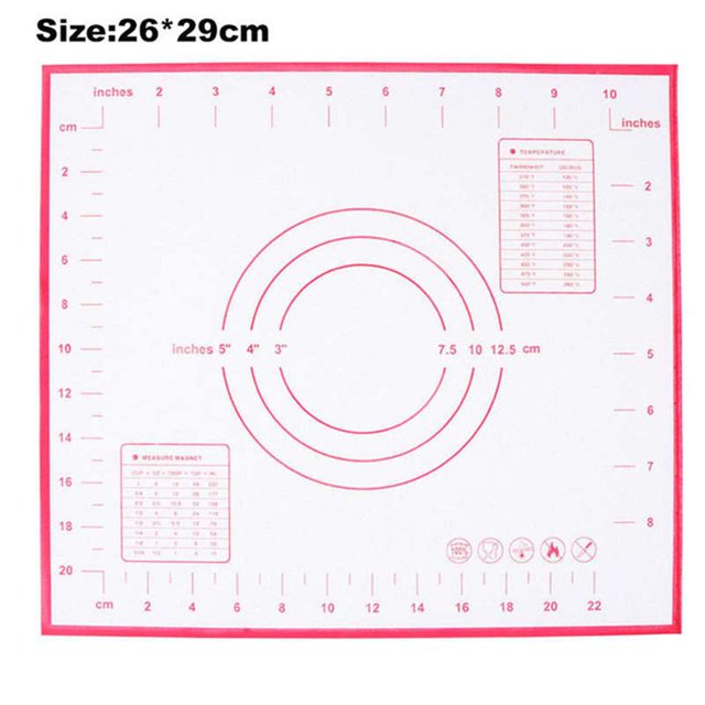 Nonstick Food Grade Slicone Knead Dough Rolling Mat Dual mat; Silicone baking mat Scales Measurement Baking Pad Kitchen Accessory