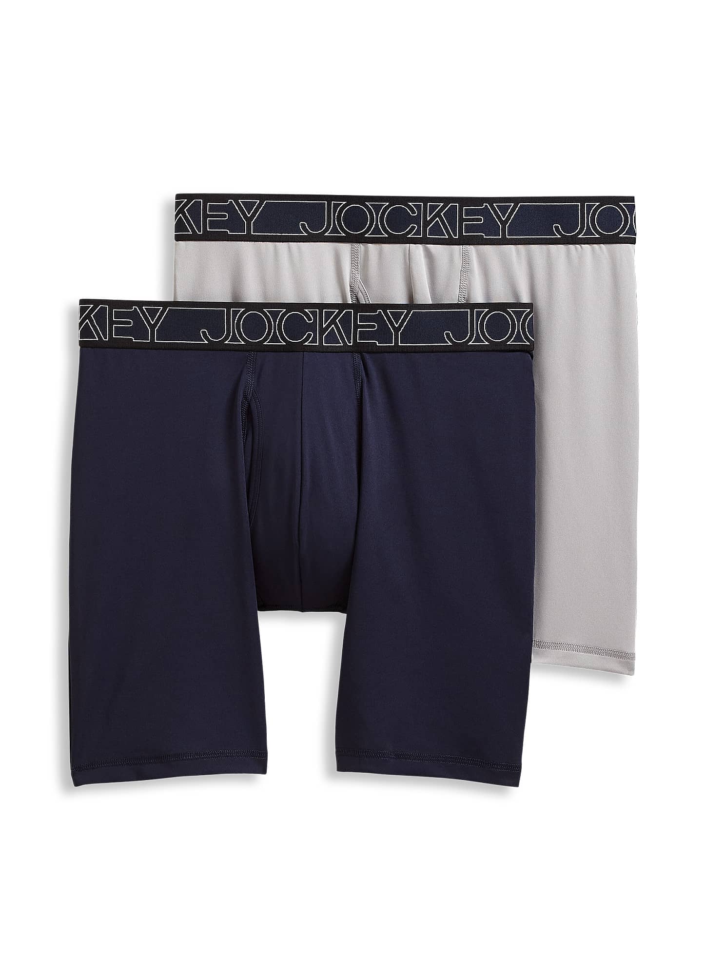 Jockey Big Man Active Microfiber 9" Long Leg Boxer Brief - 2 Pack