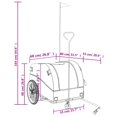thumbnail image 4 of vidaXL Bike Trailer Black and Red 45 kg Iron, 4 of 5
