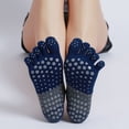 thumbnail image 3 of Yoga Socks Women Full Toe Sock Non Slip Sticky Gripper Socks with Strap, 3 of 5