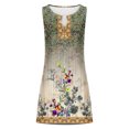 thumbnail image 4 of Cameland Robe Débardeur d'Été Décontractée Ample à Imprimé Floral pour Femme, Ajourée, Robe de Plage Sans Manches, 4 of 5
