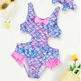 thumbnail image 2 of Maillots de Bain Fille une Pièce Séchage Rapide Mignon Maillots de Bain d'Été 1-2 Ans, 2 of 9