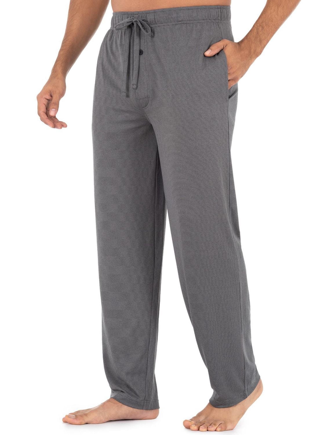 Pantalon de sommeil en tricot toucher doux de Fruit of the Loom - gris