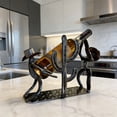 thumbnail image 4 of Metal Wine Rack Western Cowboy and Cactus Vintage Tabletop Wine Holder for Kitchen Bar Home Decor, 4 of 7
