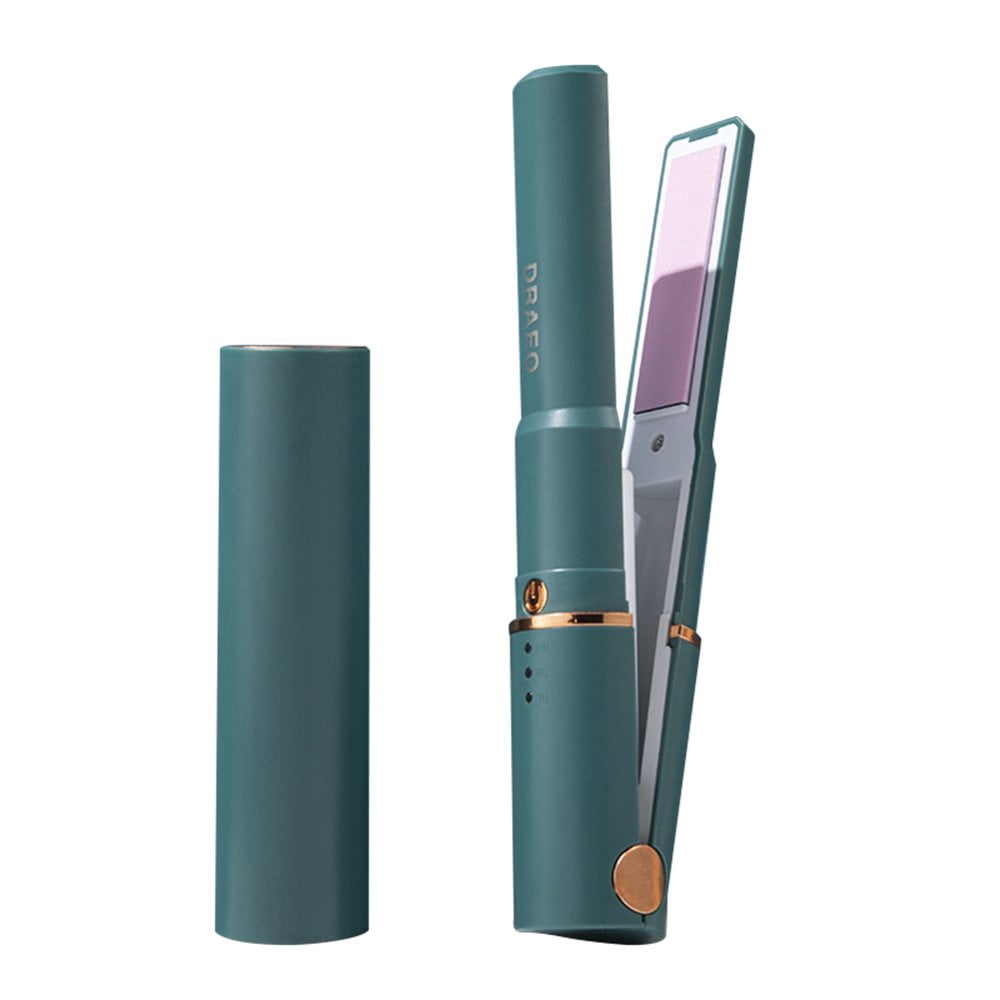 Dual Hair Straightener Cordless Curling Iron USB Rechargeable Mini Splint Tool