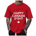 thumbnail image 1 of LUOGENLI T-shirts pour Hommes pour Homme Été Canada Fête de l'Indépendance Fête Nationale pour Imprimé Drapeau Rétro Col Rond Manches Courtes Hauts T-shirts pour Hommes T-shirts Graphiques Vintage Saint-Patrick TTTG, 1 of 4