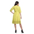 thumbnail image 3 of Moomaya Robe Midi Unie pour Femmes, Kurta de Soirée Décontractée avec Dentelle, Tenue d'Été, 3 of 6