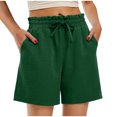 thumbnail image 1 of Penkiiy Shorts Cargo pour Femmes, Décontractés et Habillés, Taille Haute, avec Poches, Mode Printemps 2024, Randonnée, Plein Air, Détente, Shorts 2TG Vert Armée, 1 of 9