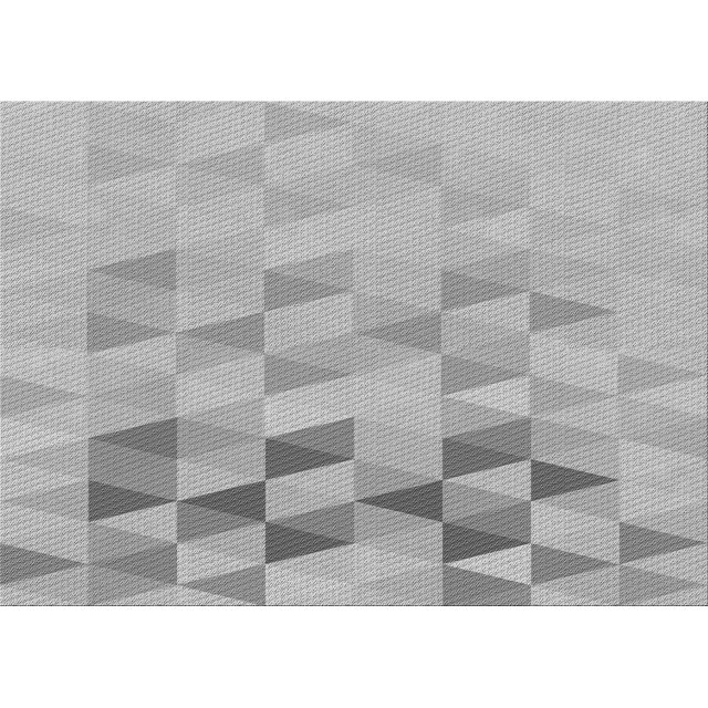 Ahgly Tapis Rectangulaire Lavable en Machine Intérieur Transitionnel Gris Argenté, 7 Pieds x 10 Pieds