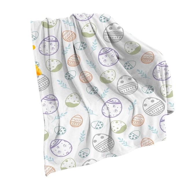 Easter Blanket Easter Eggs Blanket Flannel Digital Printed Conditioning Blanket Nap Blanket