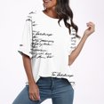 thumbnail image 4 of Pisexur Hauts pour Femmes Mode Décontractée Manches Courtes Col Rond T-Shirts Confortables Amples Imprimé Floral Blouses Printemps Été Hauts Élégants T-Shirts Imprimé Graphique Grande Taille Sorties S-5TG, 4 of 7