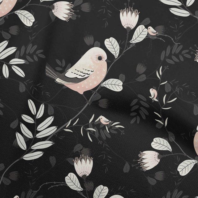 oneOone Polyester Spandex Black Fabric Rooster Cock Craft Projects Decor Fabric Printed By The Yard 56 Inch Wide