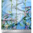 thumbnail image 3 of oneOone Cotton Silk Fabric Leaves & Flower Panel Print Sewing Fabric BTY 42 Inch Wide, 3 of 3