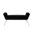 thumbnail image 3 of Inspired Home Turner Velvet Bench Nailhead Trim Acrylic Legs, 3 of 8