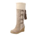 thumbnail image 2 of Chaussures pour Femmes Rétro Lacets Chaussures Décontractées Plates Talon Compensé Grande Taille Fermeture Éclair Neige Chaussures pour Femmes en Liquidation, 2 of 5