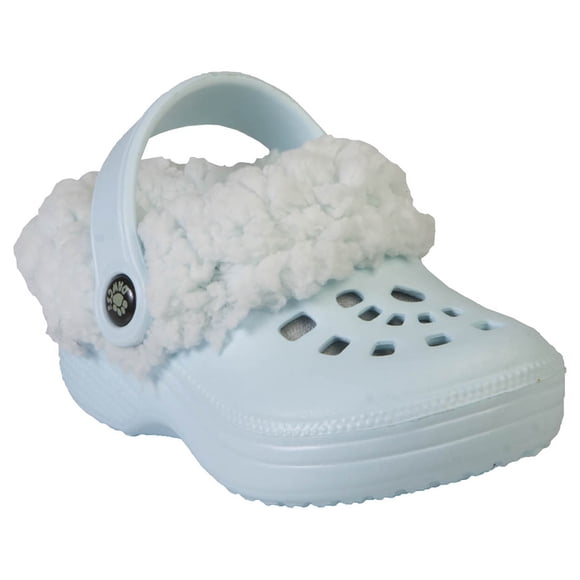 Kid's FleeceDawgs Clogs - Baby Blue with Baby Blue 11-12