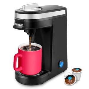 CHULUX Machine à café à service unique pour capsules K, Mini Machine à café One Cup unique, parfait pour les petits Space, noir