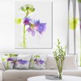 thumbnail image 1 of Blue Hand drawn Eustoma Watercolor - Floral Canvas Art Print, 1 of 4