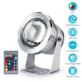 thumbnail image 3 of Keenso 10W Underwater Light LED Spotlight, 2pcs Underwater Lamp IP68 Waterproof 12V RGB LED Underwater Fountain Light Spotlight, 2M Cable Landscape Pool Pond Aquarium With Remote Control, 3 of 7