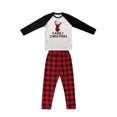thumbnail image 2 of Kmbangi Family Christmas Pajamas, Deer Raglan Tops + Plaid Pants, 2 of 9