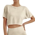 thumbnail image 2 of Crop Tops For Girls Short Sleeve Shirt Girls Summer Tops Neck Slim Fit Tops Basic Tee, 2 of 4