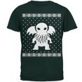 thumbnail image 1 of Big Cthulhu Ugly Christmas Sweater Forest Adult T-Shirt, 1 of 1
