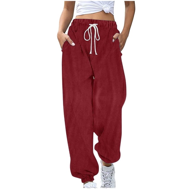 Amzcrzy Womens Sweatpants 2025 Spring Fall Fashion Elastic Waist Drawstring Sports Pants Loose Plus Size Breathable Versatile Sweatpants with Pockets