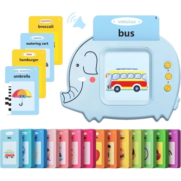 Kidsjoy Parlantes Flash Cards, Jouets Électroniques d'Apprentissage pour Tout-Petits 2-6 Ans, Jouets Sensoriels pour Orthophonie, Cadeau Éducatif Montessori pour Garçons Filles