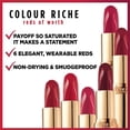 thumbnail image 1 of L'Oreal Paris Colour Riche Reds of Worth, Red Lipstick, Long Lasting Lipstick with Smudge Proof Formula Infused with Argan Oil & Vitamin E, Satin Finish, Prosperous Red, 1 of 6