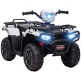 thumbnail image 1 of Aosom VTT 4 Roues 12 V pour Enfants avec Musique, Lumières DEL, Pneus à Bande de Roulement, Blanc, 1 of 10